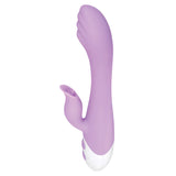 Evolved Pleasing Petal Rechargeable Silicone Flicking Dual Stimulator Light Purple