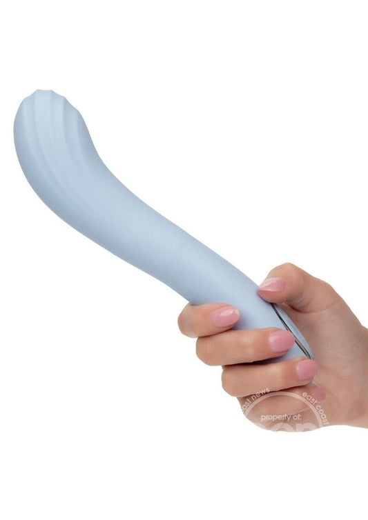 Azure Collection Contoured G Rechargeable Silicone Vibrator - Blue