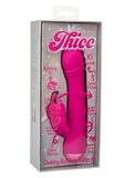 Thicc Chubby Rotating Rechargeable Silicone Butterfly Rabbit Vibrator- Pink