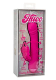 Thicc Chubby Rotating Rechargeable Silicone Butterfly Rabbit Vibrator- Pink