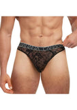 Banana Cabana Lace Nights Thong - Black