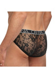Banana Cabana Lace Nights Low Rise Brief - Black