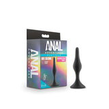 Anal Adventures Platinum Silicone Beginner Plug - Small - Black