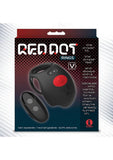 Red Dot Silicone Rechargeable Vibrating Cock Ring with Remote Control V3 - Black/Red