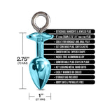 Nixie Metal Butt Plug & Handcuff Set Medium Metallic