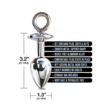 Nixie Metal Butt Plug & Handcuff Set Medium Metallic