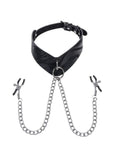 Sportsheets Velvet Noir Collar & Removable Clamps
