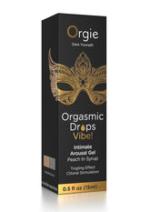 Orgie Orgasmic Drops Vibe! Tingling Clitoral Arousal Serum .5ml - Peach in Syrup