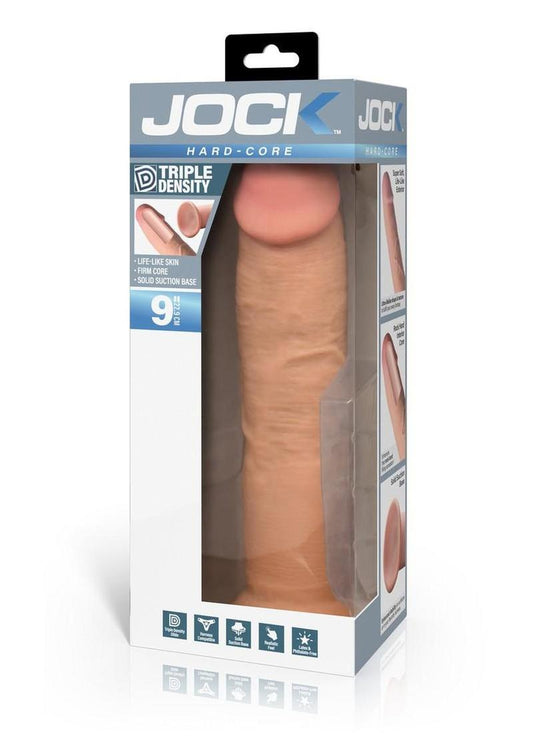 Jock Hard Core Triple Density Dildo 9in - Vanilla