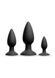 Renegade Triple Strike Silicone Anal Plug Kit (3pc Set) - Black