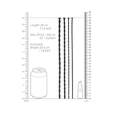 Ouch! Urethral Sounding Beginner Silicone Spiral Screw Plug Set Black 3 mm / 4 mm / 5 mm / 6 mm