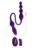 Playboy This and That Rechargeable Silicone Dual End Anal Plug and Vibrator - Purple