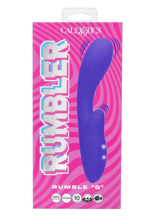 Rumbler Rumble G Rechargeable Silicone Dual Vibrator - Purple