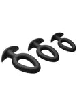Master Series Pop Plugs Hollow Silicone Anal Trainer Set (3 Piece) - Black
