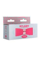 M'Lady Pinpoint Silicone Rechargeable Bow Tie Wand - Coral