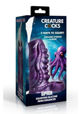 Creature Cocks Tentacle Squirting Silicone Penis Enhancer - Purple
