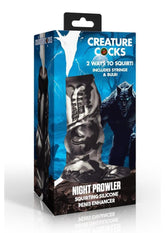 Creature Cocks Night Prowler Squirting Silicone Penis Enhancer Silver