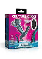 Creature Cocks Octoprobe Gyrating Rechargeable Silicone Prostate Vibrator with Remote Control - Blue/Purple