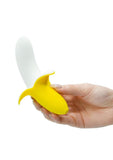 Banana Bliss Mini Silicone Rechargeable Banana Vibrator with Clitoral Stimulator - Yellow