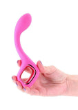 Pretty in Pink Lace Rechargeable Silicone G-Spot Vibrator - Pink