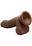 Jock Hard Core Triple Density Dildo with Balls 7.5in - Chocolate