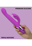 Enchanted Throbbing Butterfly Rechargeable Silicone Vibrator - Purple