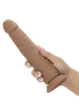 Rechargeable Vibrating & Thrusting Silicone Studs - Caramel