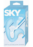 Sky Nimbus G-Spot Finder Rechargeable Silicone Vibrator - Blue