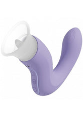 Vive Callalily Silicone Rechargeable Triple Motor G-Spot tap, Vulva, Breast Suction and Tongue Vibrator