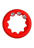 Jock Weighted Silicone Cock Ring Set - Black and Red