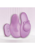 Ultra Here Kitty Kitty Rechargeable Silicone Panty Vibe with Remote - Purple