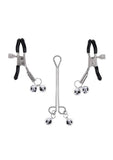 Sex & Mischief Shadow Bell Nipple Clit Jewelry - Black/Silver