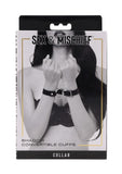 Sex & Mischief Shadow Convertible Cuffs - Black/Silver