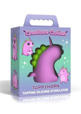 Creature Cuties Tappyhorn Tapping Rechargeable Silicone Stimulator - Fuchsia/Yellow