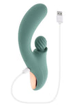 Spiral Charm Rechargeable Silicone Clitoral Stimulator - Green