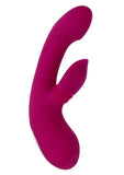 Gentle Persuasion Rechargeable Silicone Vibrator with Clitoral Stimulator - Red