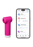 Lovense Fizz Dual-Head Rechargeable Silicone Clitoral Vibrator With Oral-Like Suction & Tapping - Pink/White