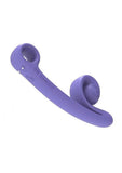 SVibe Snail CURVE Rechargeable Silicone Vibrator with Clitoral Stimulator - Periwinkle