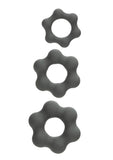 Alpha Liquid Silicone Cock Ring Endurance Set (3 Piece)