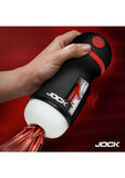 Jock Ultra Suck Sucking & Vibrating Rechargeable Masturbator - Black/White