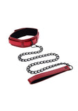 Sex & Mischief Ex's & Oh's Collar and Leash - Red/Black