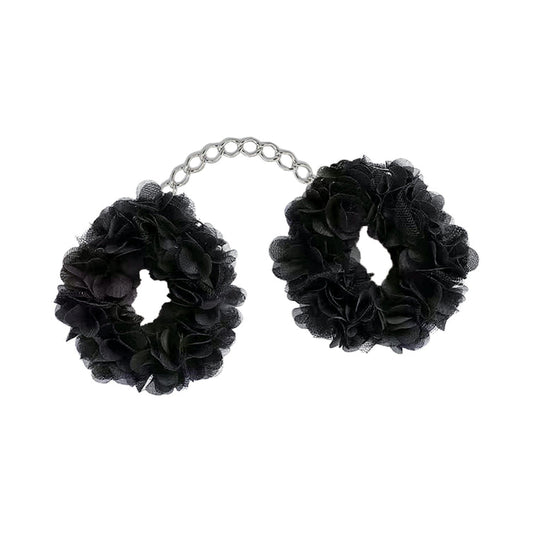 Blossom Luv Cuffs Flower Hand Cuffs Black