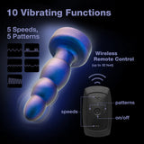 Anal Adventures Matrix Kinetik Plug with Remote Space Age Blue