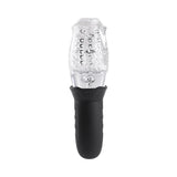 Zero Tolerance Cyclone Vibrating Spinning Hand Held Stroker Rechargeable TPE Black Clear