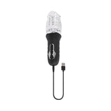 Zero Tolerance Cyclone Vibrating Spinning Hand Held Stroker Rechargeable TPE Black Clear