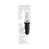 Zero Tolerance Cyclone Vibrating Spinning Hand Held Stroker Rechargeable TPE Black Clear