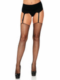 Leg Avenue Spandex Industrial Net Stockings with Unfinished Top - OS