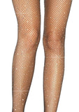 Leg Avenue Crystalized Fishnet Suspender Pantyhose - OS