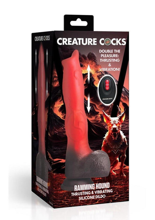 Creature Cocks Canine Thrusting & Vibrating Silicone Dildo with Remote Control