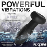 Flickers Bum Flick Flicking & Vibrating Silicone Butt Plug with Remote